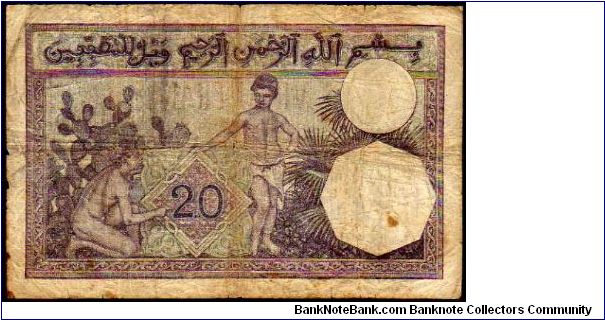 Banknote from Tunisia year 1939