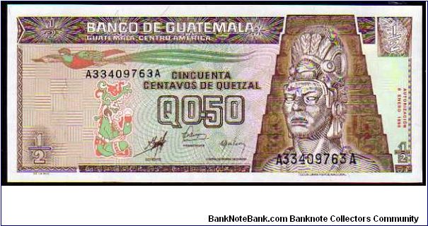 0,50 Quetzal
Pk 98 Banknote