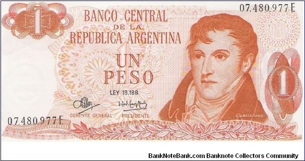 UN PESO
SERIE E
07.480.977E Banknote