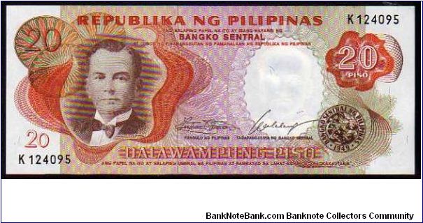 20 Piso
Pk 145 Banknote