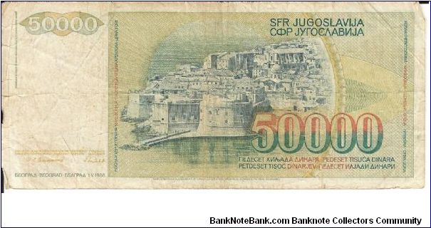 Banknote from Yugoslavia year 1989