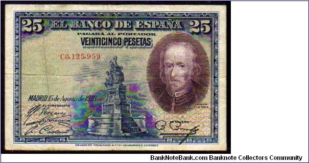 25 Pesetas
Pk 74 Banknote