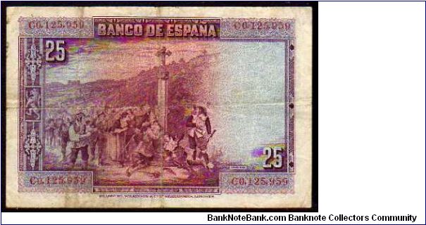 Banknote from Spain year 1928