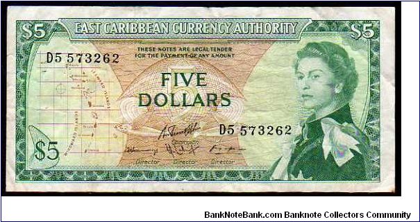 *EASTERN CARIBBEAN STATES*
________________

5 Dollars
Pk 14o
---------------- Banknote