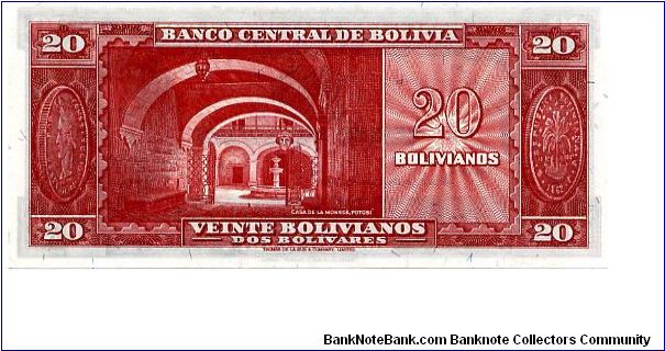 Banknote from Bolivia year 1945