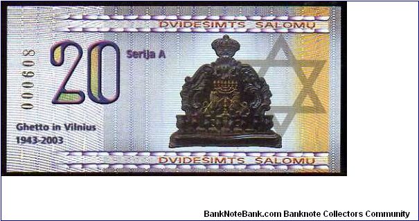 Banknote from Lithuania year 2002