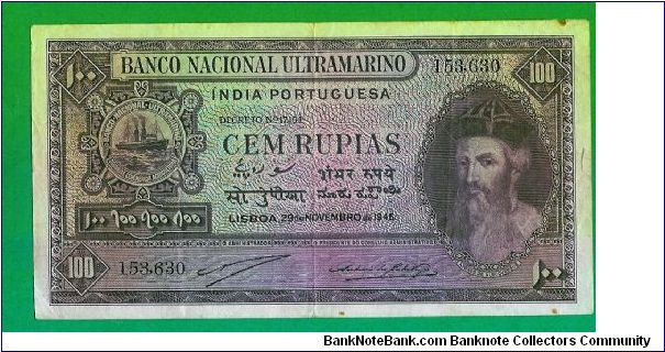 100 rupias 1945
rare thus in a ef condition Banknote