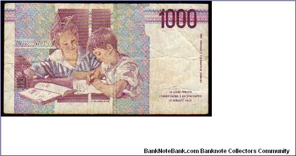 Banknote from Italy year 1990