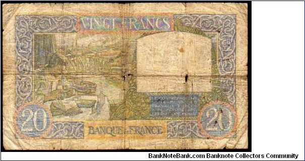 Banknote from France year 1939