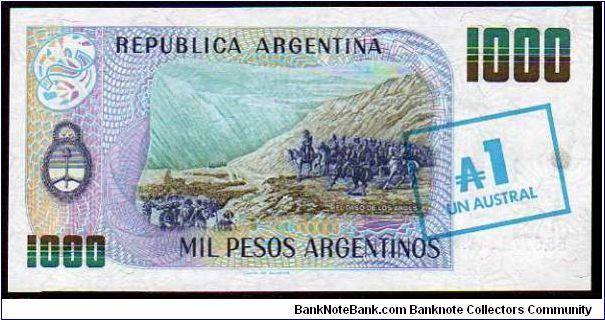 Banknote from Argentina year 1985