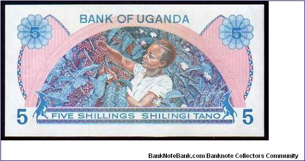 Banknote from Uganda year 1977