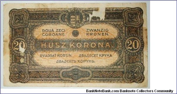 Banknote from Hungary year 1920
