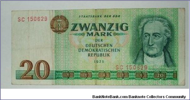 20 mark East Germany. Banknote