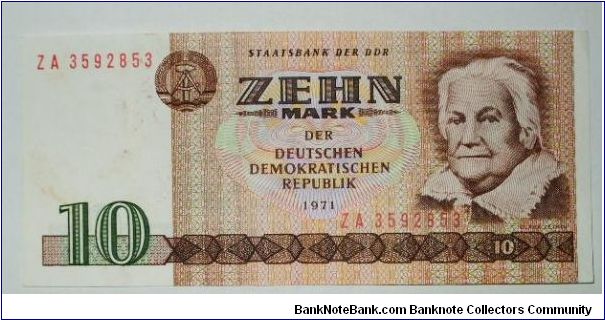 10 marks East Germany Banknote