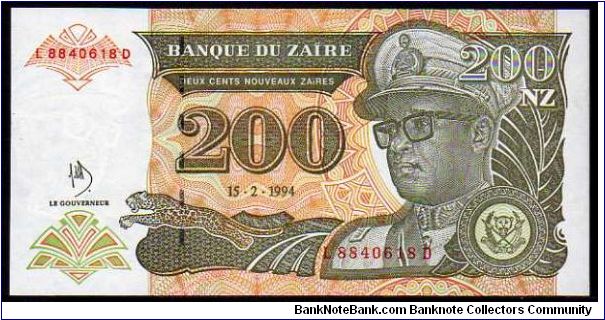 *ZAIRE*
_________________

200 Nouveaux Zaires
Pk 61
----------------- Banknote