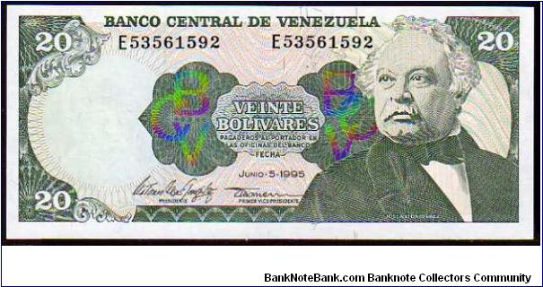 20 Bolivares
Pk 63b Banknote