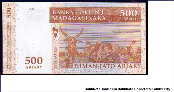 Banknote from Madagascar year 2004