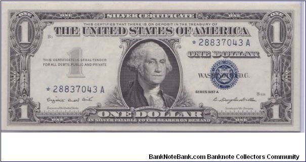 1957 A $1 SILVER CERTIFICATE STAR NOTE Banknote