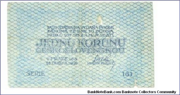 Banknote from Czech Republic year 1919