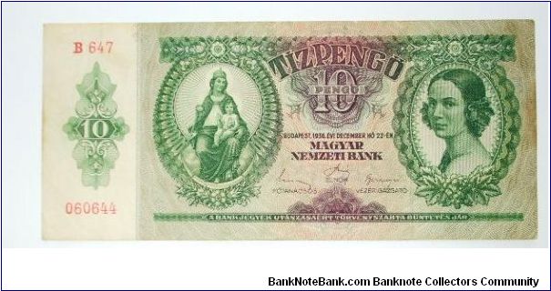 10 pengo 1936 Banknote