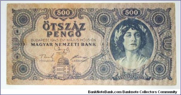 500 pengo 1945 Banknote