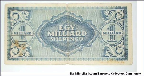 Banknote from Hungary year 1946