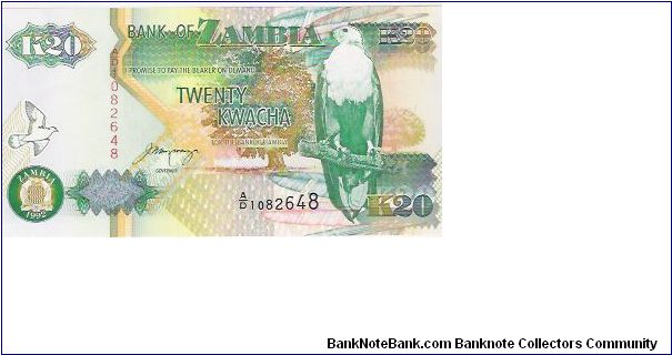 20 KWACHA

A/D 1082648 Banknote