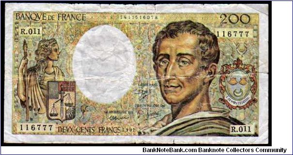 200 Francs
Pk 155c Banknote