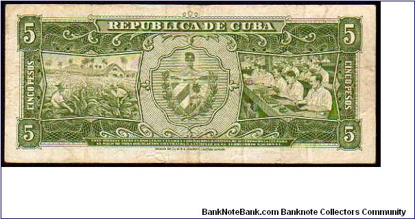 Banknote from Cuba year 1958