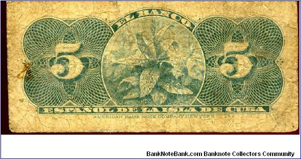 Banknote from Cuba year 1896