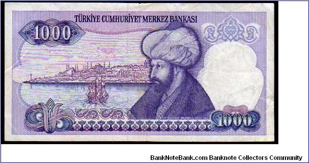 Banknote from Turkey year 1986