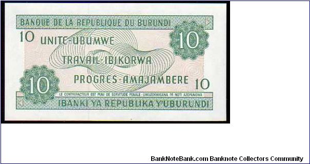 Banknote from Burundi year 1991