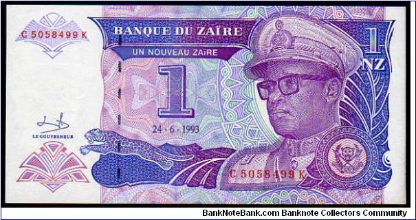 *ZAIRE*
_________________

1 Nouveau Zaire
Pk 52
----------------- Banknote