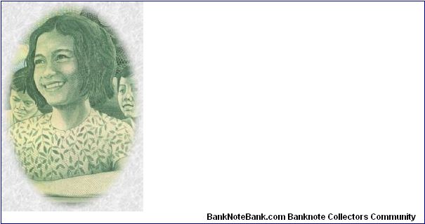 Cambodian girl, 1000 Riels 1974. Banknote