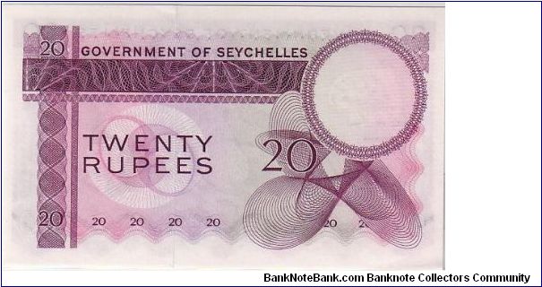 Banknote from Seychelles year 1967