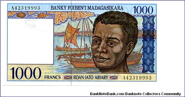 Banknote from Madagascar year 1994