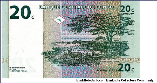 Banknote from Congo year 1997