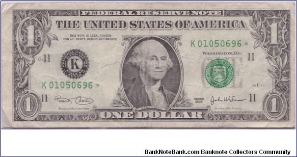 2003 DALLAS FRN
*STAR NOTE* Banknote