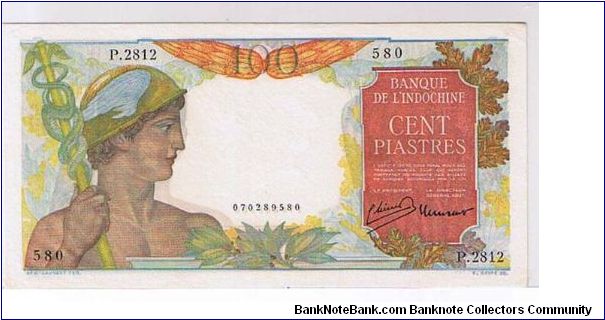 FRENCH-INDO CHINA
 100 PIASTRES Banknote