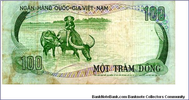 Banknote from Vietnam year 1972