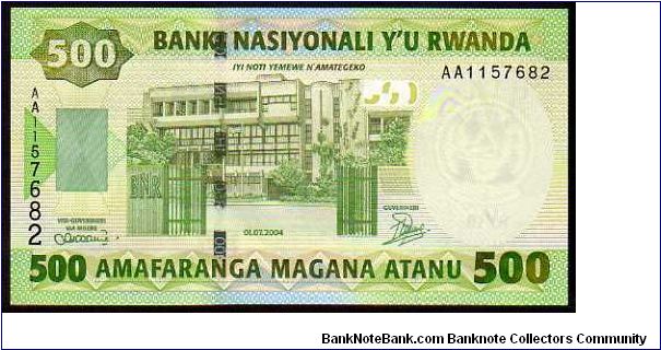 500 francs
Pk 30 Banknote