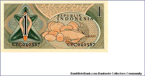 Banknote from Indonesia year 1961