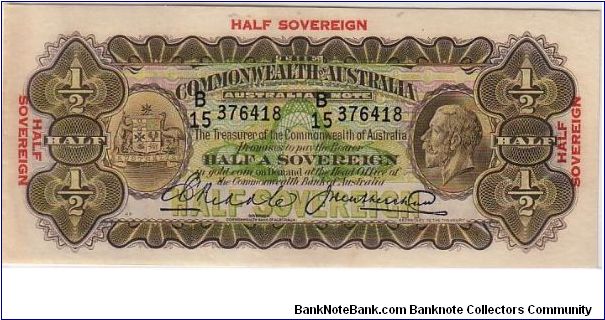 COMMONWEALTH OF AUSTRALIA-
 10/- Banknote