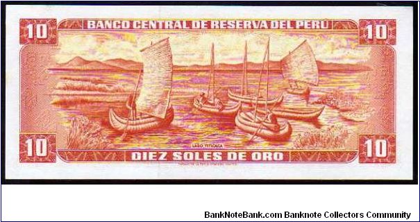 Banknote from Peru year 1975