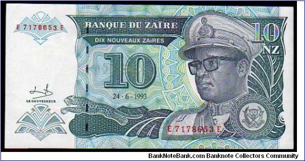 *ZAIRE*
_________________

10 Nouveaux Zaires

Pk 55
^^^^^^^^^^^^^^^^^^
24-June-1993
^^^^^^^^^^^^^^^^^^ Banknote