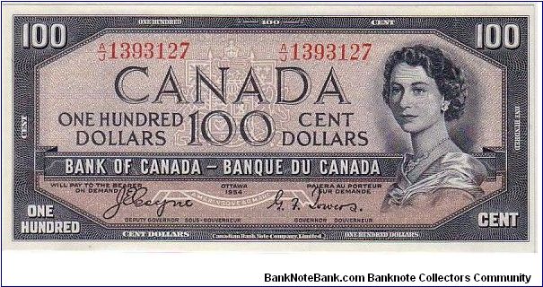 BANK OF CANADA-
 THE DEVIL IN HER HAIR. $100. Banknote