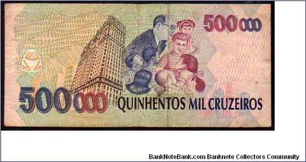 Banknote from Brazil year 1993