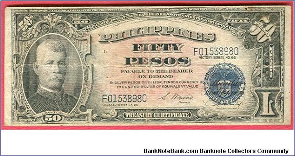 Banknote from Philippines year 1949