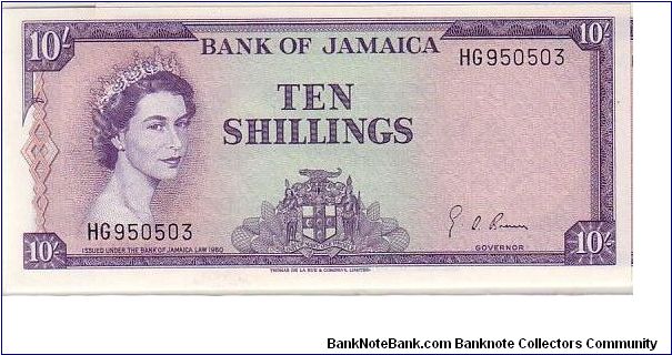 GOVERNMENT OF JAMAICA-
 ONE POUND Banknote
