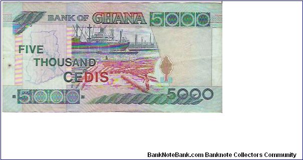 Banknote from Ghana year 2000